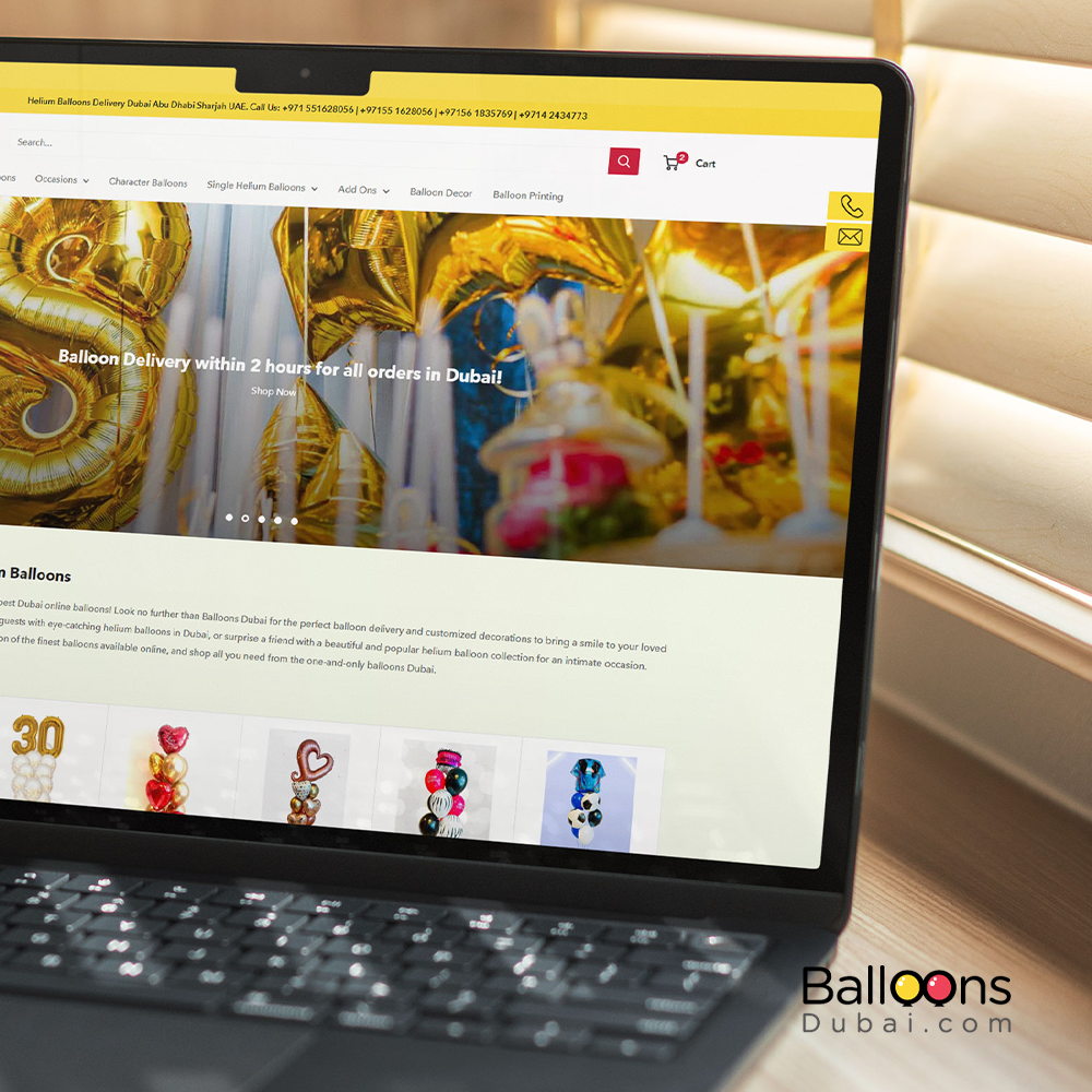 Balloons Ecommerce Website